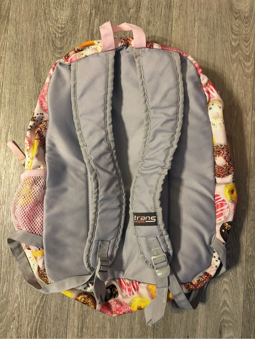 JanSport Trans Donut Print Backpack Pink Kawaii School Book Bag Sprinkle Dounut